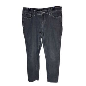 Prana Women's High Rise Skinny Jeans Black Size 12 Stretch Denim